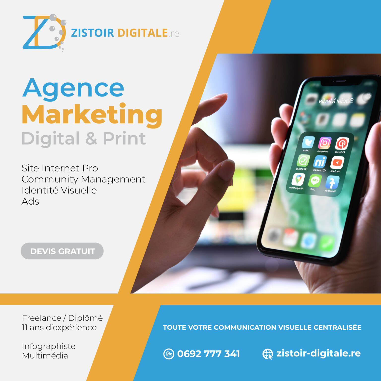 Agence Digitale et print pour votre communication 360° à La Réunion et à Le Mans