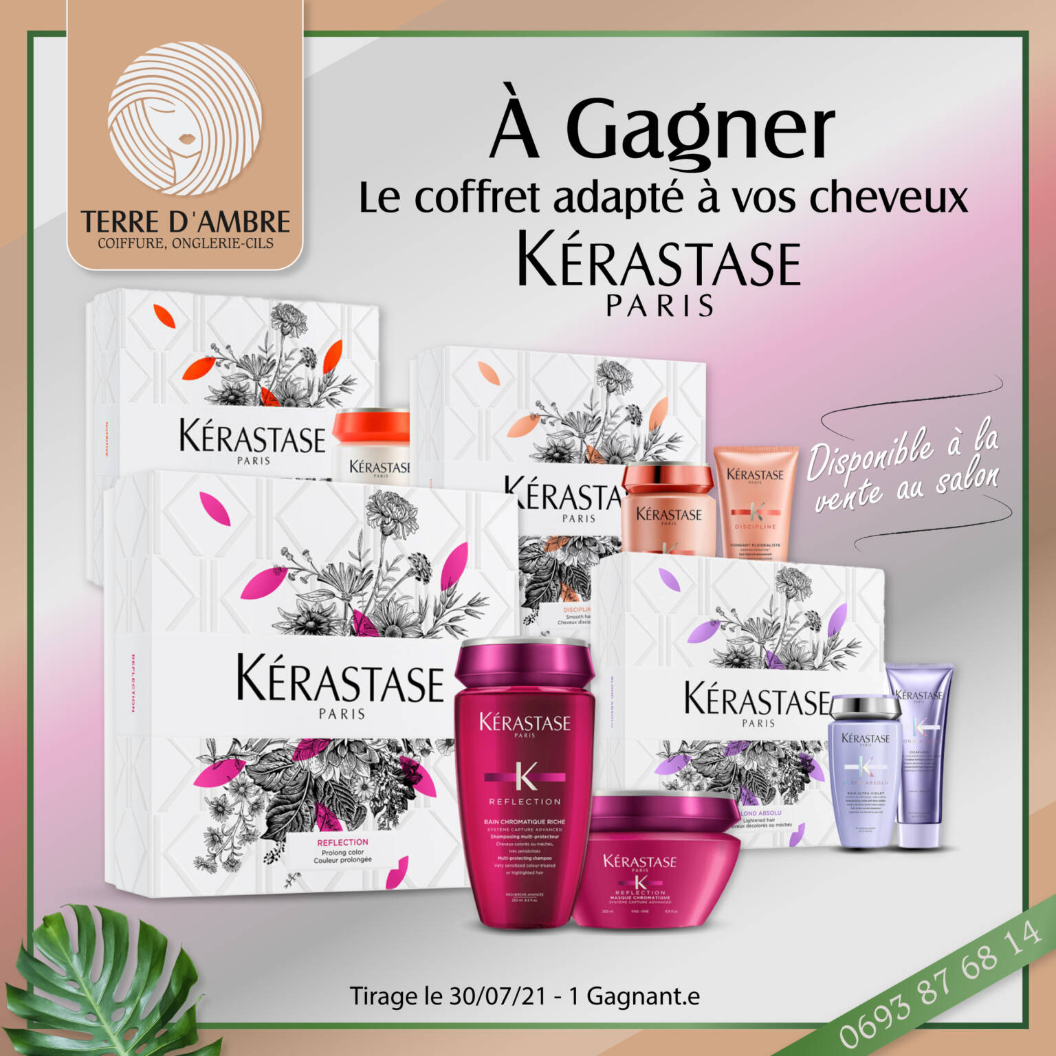 Jeu Kérastase salon de coiffure Terre D'Ambre