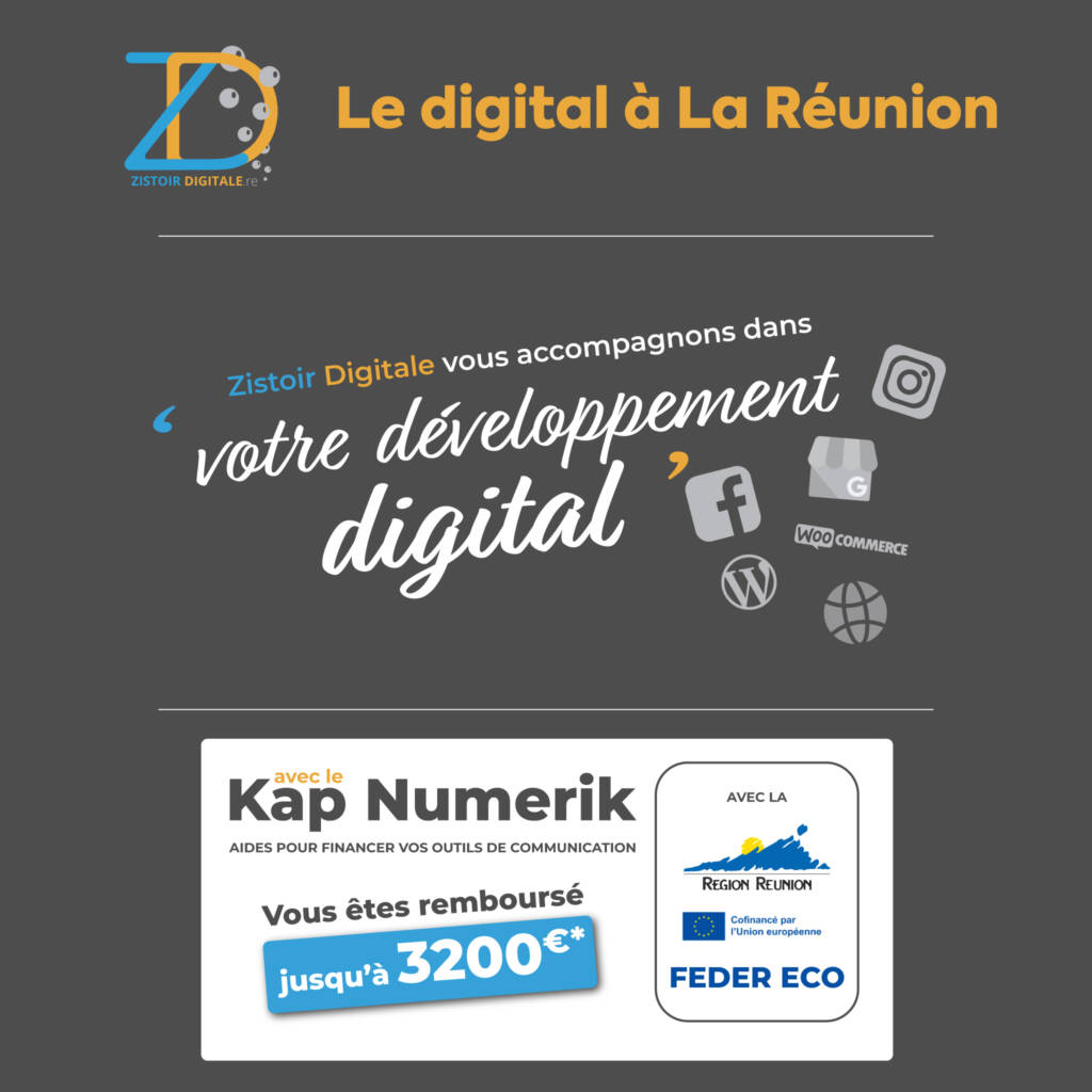 Création site internet, community manager réseaux sociaux à La Réunion