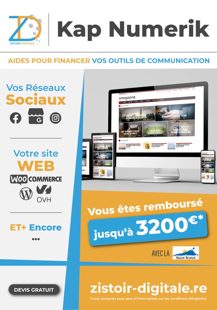 Création site internet, community manager réseaux sociaux à La Réunion