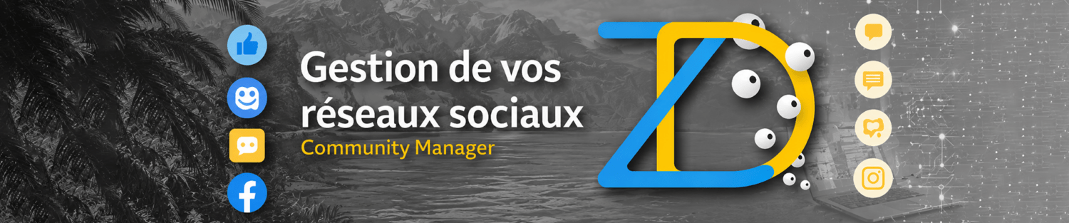 Création site internet, community manager réseaux sociaux, à La Réunion